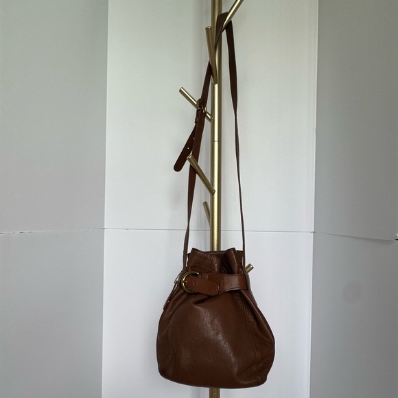 COACH  Bucket Bag- Authentic & Vintage Mini Shoulder Drawstring, Leather, Brown - Picture 6 of 17